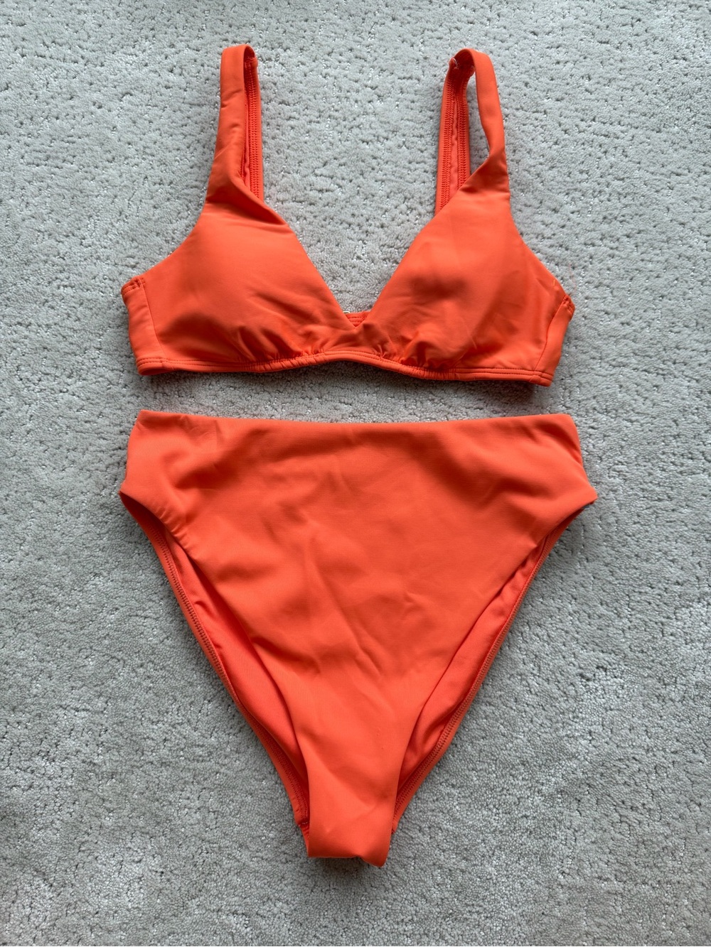 Shade & Shore Orange Two-Piece Bikini Set